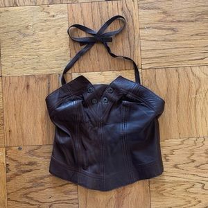 DIESEL LEATHER BUSTIER